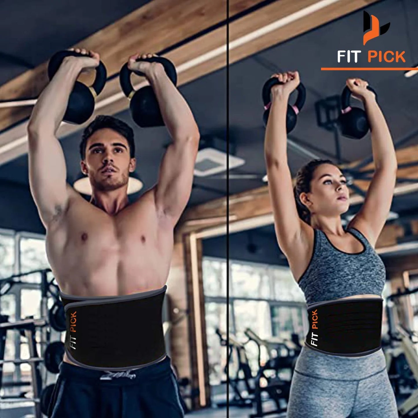 Sweat Belt, Abdominal Belt for Men and Women Non-Tearable, Sauna Belt Waist Trainer