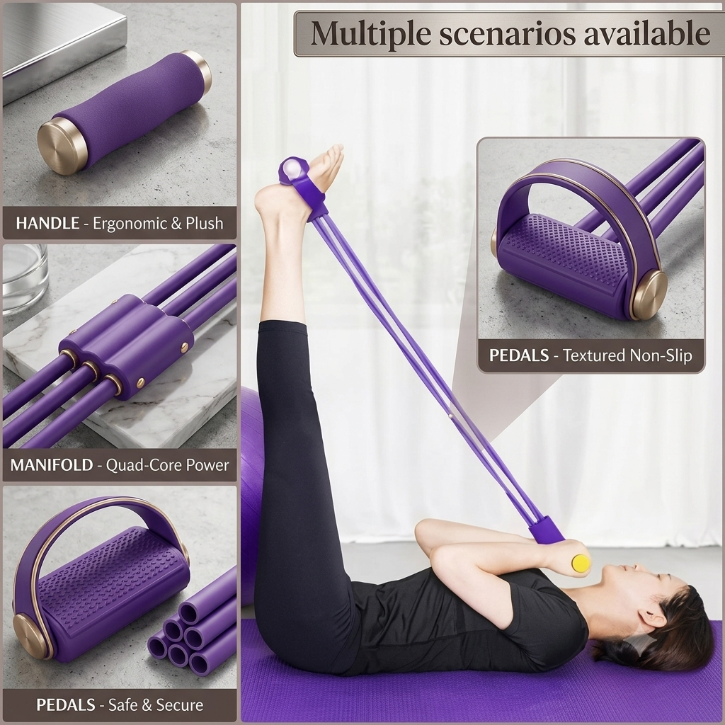 8 tube Multifunction Pedal Resistance Band Trainer
